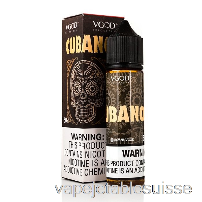 Vape Suisse Cubano - E-liquide Vgod - 60ml 6mg